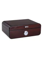 Bey-berk Unisex Gerard 40 Cigar Humidor W/ Hygrometer & Humidistat In Brown