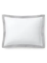 Ralph Lauren Organic Sateen Border Bedding 624 Thread Count Throw Pillow In Silver