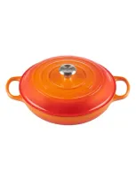 Le Creuset Signature 3.5-quart Enameled Cast Iron Braiser In Orange