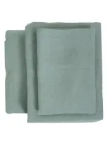 Pom Pom At Home Parker Linen Sheet Set In Sage