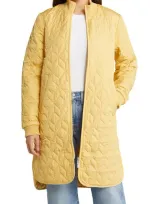 Ilse Jacobsen Isle Jacobsen Long Quilted Jacket In Marigold