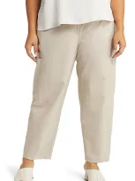 Eileen Fisher Ankle Lantern Cargo Pants In Wheat