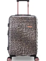 Ifly Clear 20" Animal Print Expandable Wheeled Carry-on Bag In Multi