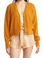 Rip Curl Afterglow V-neck Cardigan In Gold