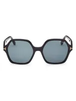 Tom Ford Sunglasses In Shiny Black / Blue