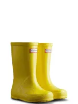 Hunter Kids' Original First Classic Glitter Rain Boot In Illuminating Yellow