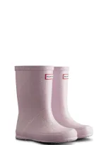 Hunter Kids' Original First Classic Glitter Rain Boot In Tempered Mauve