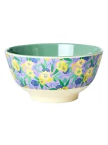 Rice Set Of Four Melamine Bowls In Fancy Pansy