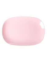 Rice Set Of Four Oblong Melamine Plates In Pink