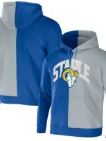 Staple Nfl X  Royal Los Angeles Rams Split Logo Pullover Hoodie