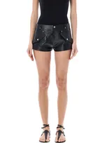 Durazzi Milano Micro Short Lamb Leather In Black