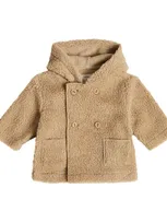 Il Gufo Kids' Baby Faux Shearling Coat In Beige