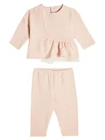 Il Gufo Baby Set Aus Sweatshirt Und Jogginghose In Pink