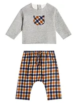 Il Gufo Baby Set Aus Top Und Hose Aus Baumwolle In Multicoloured