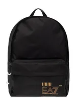 Ea7 Emporio Armani Train Core Zipped Backpack In Black