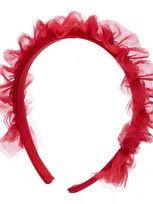 Il Gufo Kids' Tulle Headband In Red