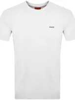 Hugo Dero222 Crew Neck Short Sleeve T Shirt White In White 100