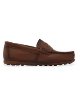 Moustache Little Boy's & Boy's Penny Loafers In Brown