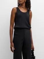 Tse Cashmere Silk Scoop-neck Tank In Black