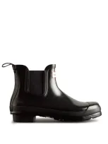 Hunter Womens Original Chelsea Gloss Boot In Black