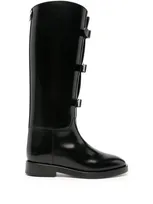 Durazzi Milano Buckled Leather Boots In Black