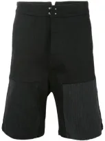 Raf Simons Denim Workwear Shorts In Black