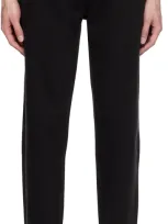 Hugo Black Tapered-fit Trousers In 001- Black