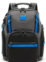 Tumi Search Nylon Backpack In Grey/ Blue