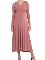 Ripe Maternity Portia V-neck Nursing Dress Rouge