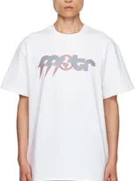 Members Of The Rage Mens White Logo Planet Brand-print Cotton-jersey T-shirt