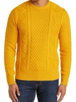 Schott Cableknit Sweater In Sunflower