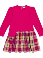 Il Gufo Kids' Checked Dress In Pink