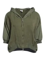 European Culture Woman Sweatshirt Green Size Xxs Cotton, Rayon, Viscose, Linen, Elastane