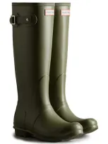 Hunter Original Tall Adjustable Back Boot In Green