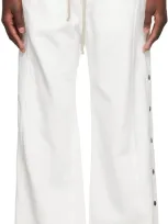 Rick Owens Drkshdw Off-white Pusher Lounge Pants In 11 Milk