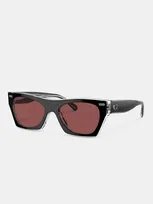 Coach Beveled Signature Square Sunglasses In Black & Clear