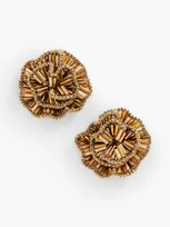 Talbots Mignonne Gavigan For  Embellished Swirl Stud Earrings - Gold - 001