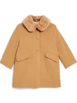 Il Gufo Kids' Wool And Cashmere Coat In Beige