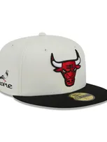 Staple Men's New Era X  Cream, Black Chicago Bulls Nba X  Two-tone 59fifty Fitted Hat In Cream,black