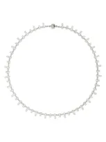 Luv Aj The Pavé Bar Chain Necklace In Silver