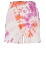 Hugo Tie-dye Print Track Shorts In Patterned