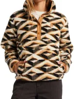 Billabong Switchback Textured Fleece Pullover In Caramel