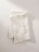 Terrain Waffle Weave Face Towel In White