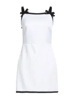 Msgm Woman Short Dress White Size 6 Viscose