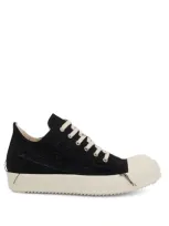 Rick Owens Drkshdw Denim Slashed Low Sneaker In Black