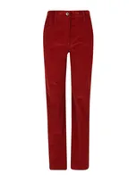 Tsolo Munkh Velvet Pants In Red