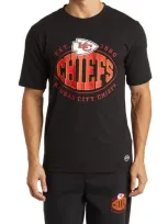 Hugo Boss Kids' X Nfl Stretch Cotton Graphic T-shirt In Kansas City Chiefs Black