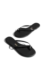 Tkees Riley Matte-leather Flip Flops In Sable