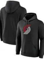 Fanatics Branded  Black Portland Trail Blazers Primary Logo Pullover Hoodie