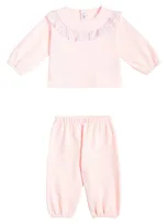 Il Gufo Baby Set Aus Sweatshirt Und Jogginghose In Pink